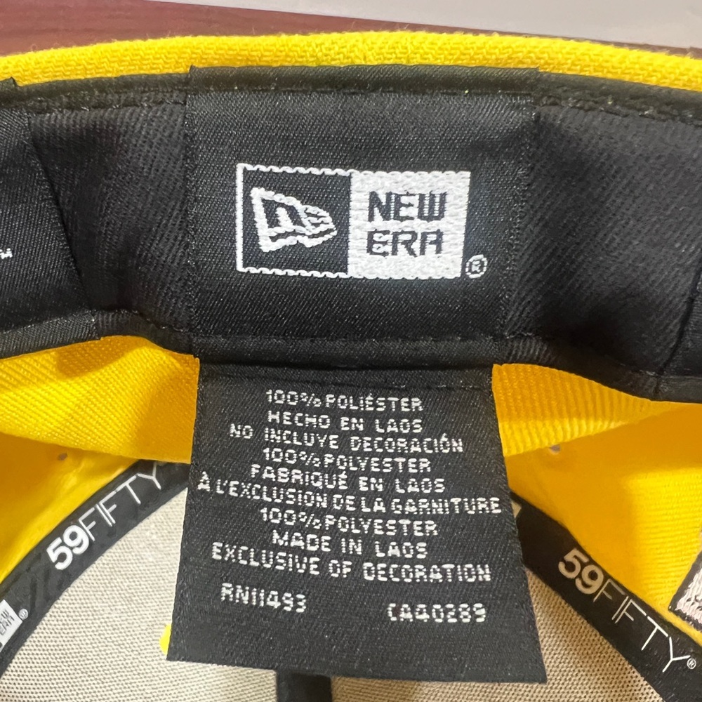 New Era, 59Fifty Fitted Hat, Los Angeles Dodgers, Yellow & Black - Picture 10 of 10